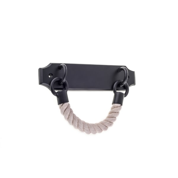 Richelieu 6 5/16 in (160 mm) Center-to-Center Matte Black Eclectic Forged Iron Drawer Pull - BP9656160900