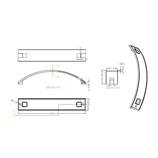 Richelieu 5-1/16 in. (128 mm) Center-to-Center Brushed Nickel Contemporary Drawer Pull - BP8877128195