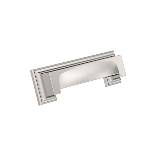 Amerock Appoint 3 inch or 3-3/4 inch 76mm or 96mm Center-to-Center Polished Nickel Cabinet Cup Pull - BP36762PN