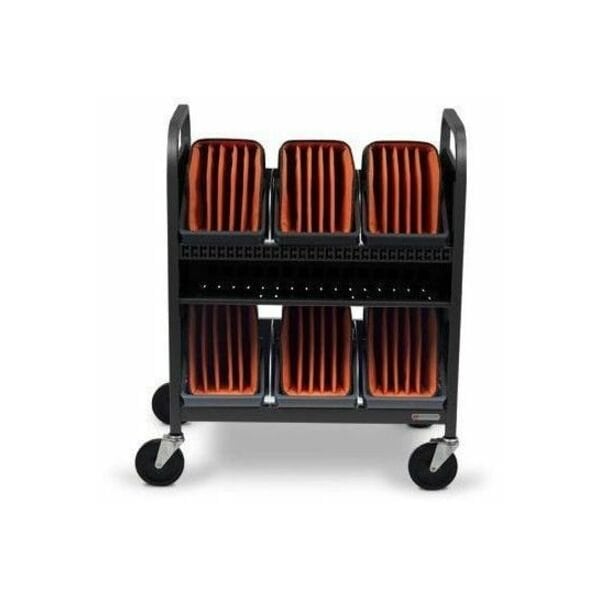 Bretford CUBE TRANSPORT CART 30X W/ CADDIES, CK - TVCT30CAD-CK