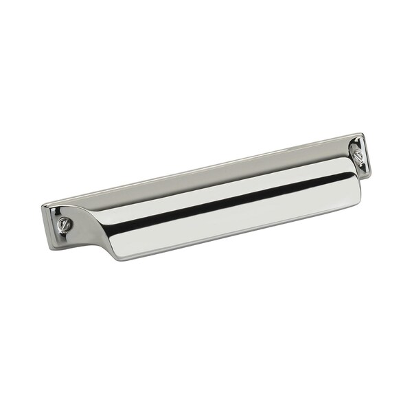 Amerock Jolene 3-3/4 in 96 mm Center-to-Center Polished Nickel Cabinet Cup Pull - BP452396PN
