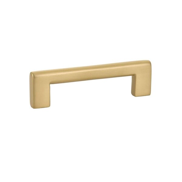 Vecindario 3.5 in. Trail Cabinet Pull for Center to Center, Satin Brass - VE3856601