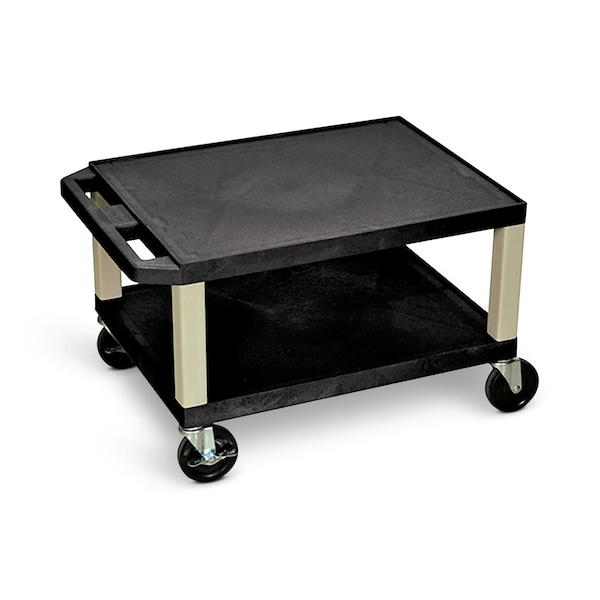 Luxor 16"H AV Cart - Two Shelves - Putty Legs - WT16-P