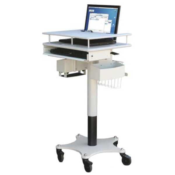 Afc Industries Laptop Cart, 27-1/2 to 43-1/2" H x 21" W - LPC750_2117_KB_2MB_SHIM_11