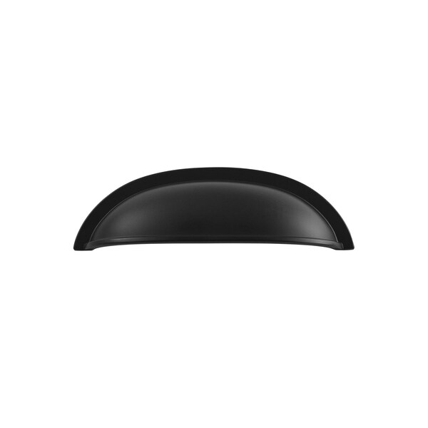 Hickory Hardware Cottage Collection Cup Pull 3 Inch Center to Center Matte Black Finish - P3077-MB