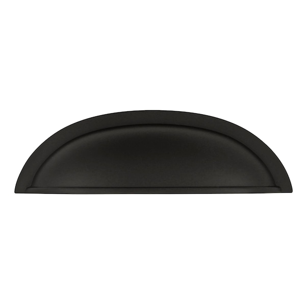 Hickory Hardware Cottage Collection Cup Pull 3 Inch Center to Center Matte Black Finish - P3077-MB