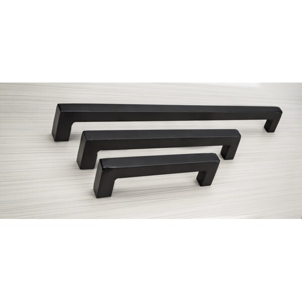 Richelieu 5-1/16 in. (128 mm) Center-to-Center Matte Black Forged Iron Traditional Barn Door Pull - BP9466128900