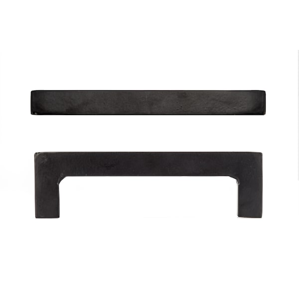 Richelieu 5-1/16 in. (128 mm) Center-to-Center Matte Black Forged Iron Traditional Barn Door Pull - BP9466128900