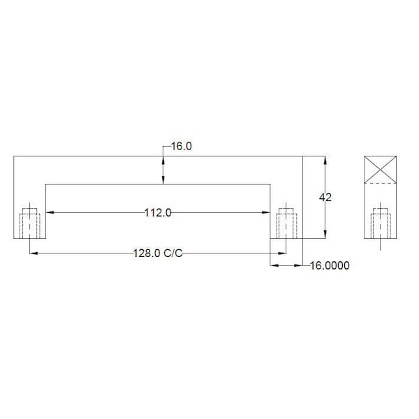 Richelieu 5-1/16 in. (128 mm) Center-to-Center Matte Black Forged Iron Traditional Barn Door Pull - BP9466128900