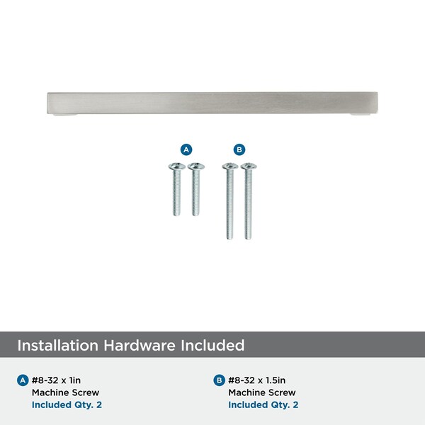 Amerock Monument 5-1/16 inch 128mm Center-to-Center Satin Nickel Cabinet Pull - 2000847
