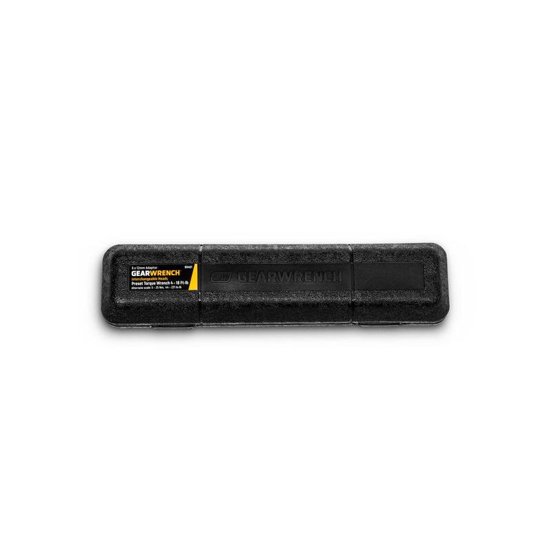 GEARWRENCH 9 mm x 12 mm Preset Interchangeable Head Torque Wrench (5-25 Nm) - 89461