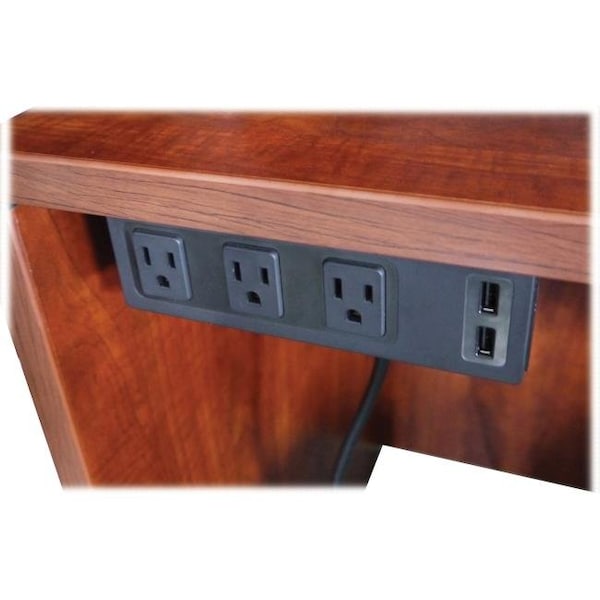 Upgrade AC Power Center Outlet Under Plastic Desk - Black - UP521596