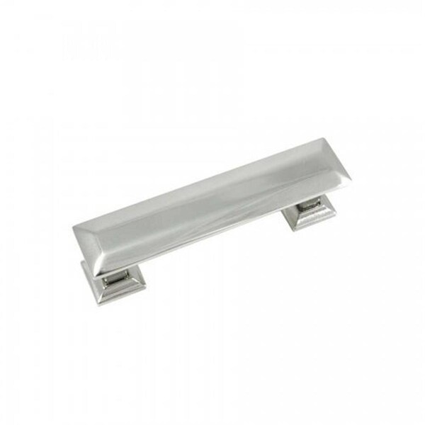 Strategic Brands 3 in. Polished Nickel Poise Cabinet Pull with Back Plate - 83614