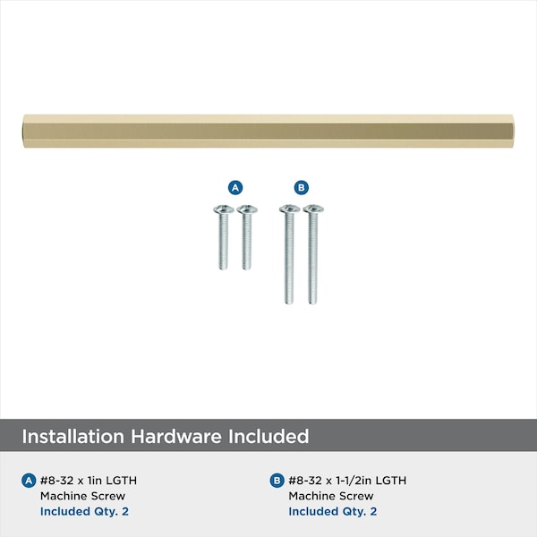 Amerock Caliber 5-1/16 inch 128mm Center-to-Center Golden Champagne Cabinet Pull - BP36874BBZ