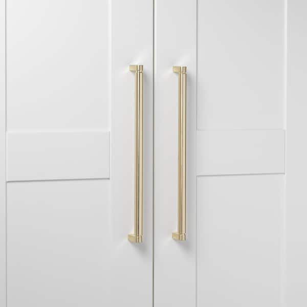 Gliderite Hardware 12-5/8 in. Center to Center Smooth Bar Pull - 4787-320-CHPG, 5PK - 4787-320-CHPG-5