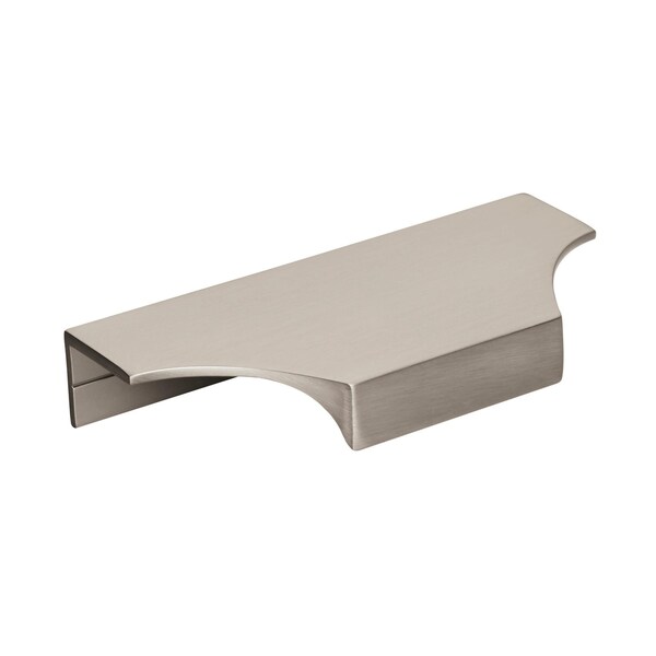 Amerock Extent 4-3/16 in 106 mm Center-to-Center Satin Nickel Cabinet Edge Pull - BP36750G10