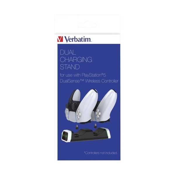 Mad Catz Global Ltd Charging Stand, f/PS5 Controllers, 1-2/5inWx6inLx2-2/5inH, BK - MDC70725