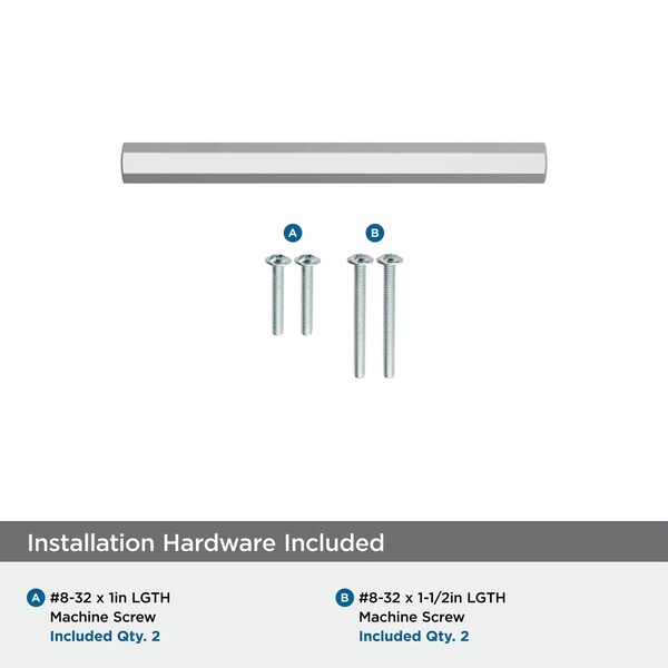 Amerock Caliber 3 inch 76mm Center-to-Center Polished Chrome Cabinet Pull - BP3736526
