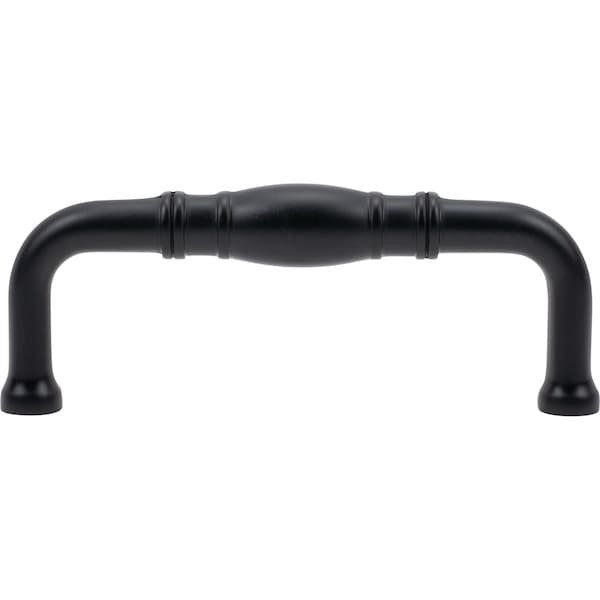 Designperfect 3'' Center-to-Center Handle Pull, Matte/Flat Black, 10PK - DPA10R572BLK