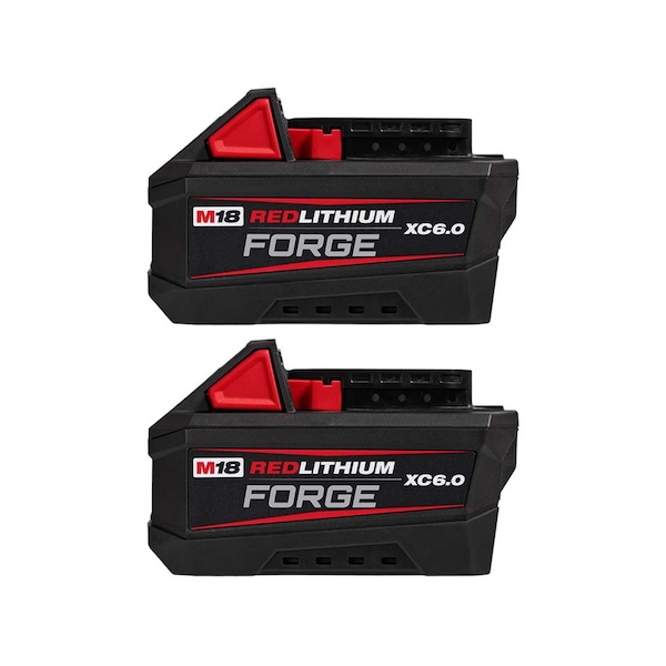 Milwaukee Tool M18 REDLITHIUM FORGE XC6.0 Battery 2PK - 48-11-1861, 48-11-1861