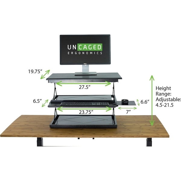 Tal Desktop Riser Uncaged Ergonomics Changedesk Tall Standing Desk Converter Ergonomic ...