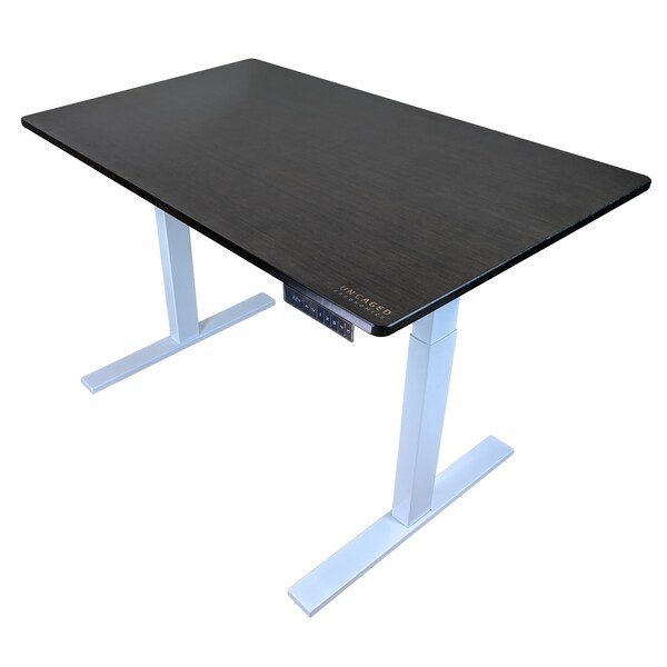 Uncaged Ergonomics RiseUpElectricStandingDesk60X30"BlackBambooDesktopSitStand, Ruwbk - RUWBK