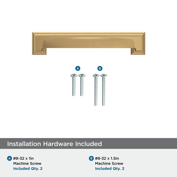 Amerock Appoint 5-1/16 in & 6-5/16 in 128 mm & 160 mm Center-to-Center Champagne Bronze Cabinet Cup Pull - BP36763CZ