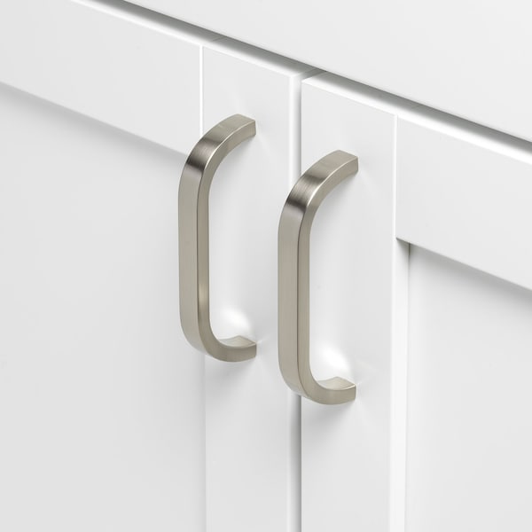 Gliderite Hardware 3-3/4 in. Center to Center Curved Bar Pull Satin Nickel, 5PK - 4843-96-SN-5