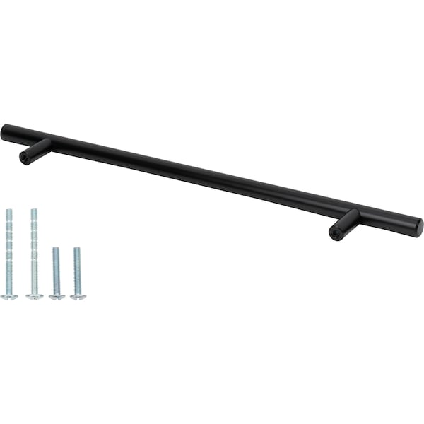 Designperfect 8-13/16'' Center-to-Center Cabinet Bar Pull, Matte/Flat Black, 10PK - DPA10T207BLK