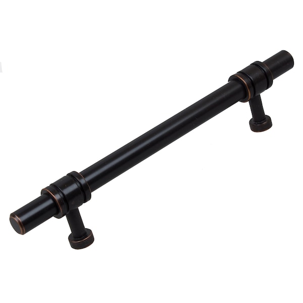 Gliderite Hardware 5-1/16 in. Center to Center Oil Rubbed Bronze Barrel Ring Bar Pull - 4340-128-ORB, 10PK - 4340-128-ORB-10