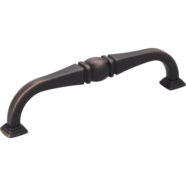 Jeffrey Alexander 128 mm Center-to-Center Brushed Oil Rubbed Bronze Katharine Cabinet Pull - 188-128DBAC