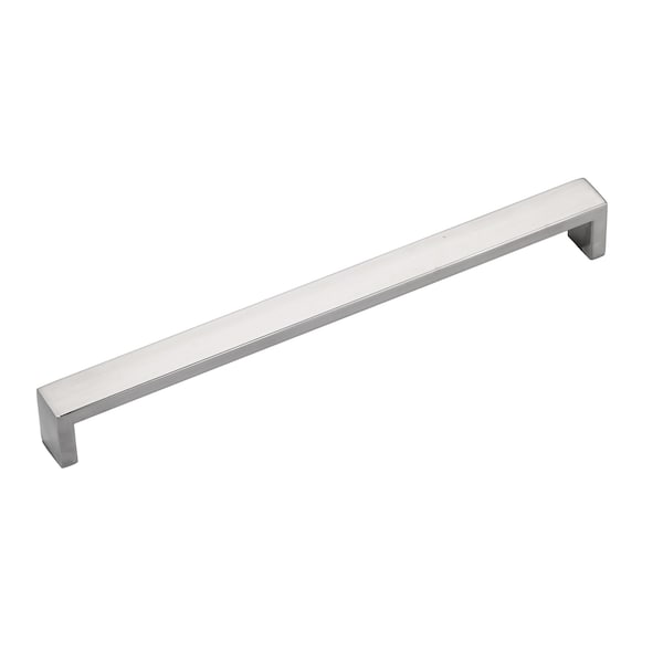 Richelieu 10 1/8 in (257 mm) Center-to-Center Polished Stainless Steel Contemporary Cabinet Pull - BP7544257171