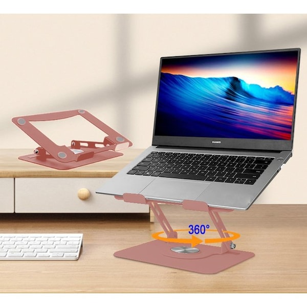 Uncaged Ergonomics SWIVEL LAPTOP STAND ROSE GOLD - SLS-ROSE GOLD