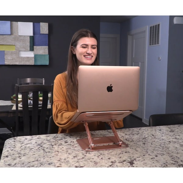 Uncaged Ergonomics SWIVEL LAPTOP STAND ROSE GOLD - SLS-ROSE GOLD