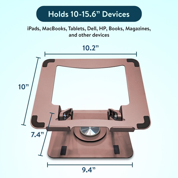 Uncaged Ergonomics SWIVEL LAPTOP STAND ROSE GOLD - SLS-ROSE GOLD