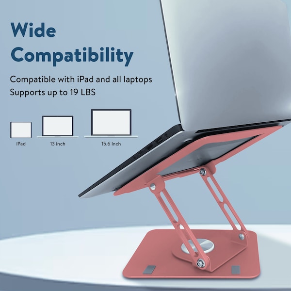Uncaged Ergonomics SWIVEL LAPTOP STAND ROSE GOLD - SLS-ROSE GOLD