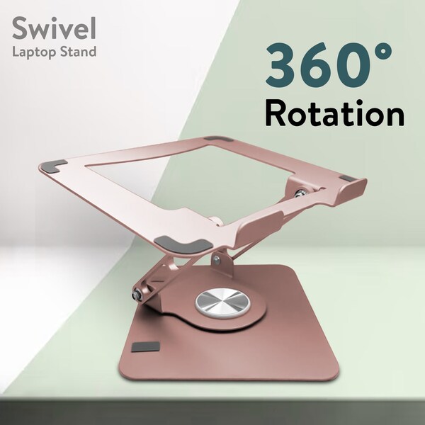 Uncaged Ergonomics SWIVEL LAPTOP STAND ROSE GOLD - SLS-ROSE GOLD
