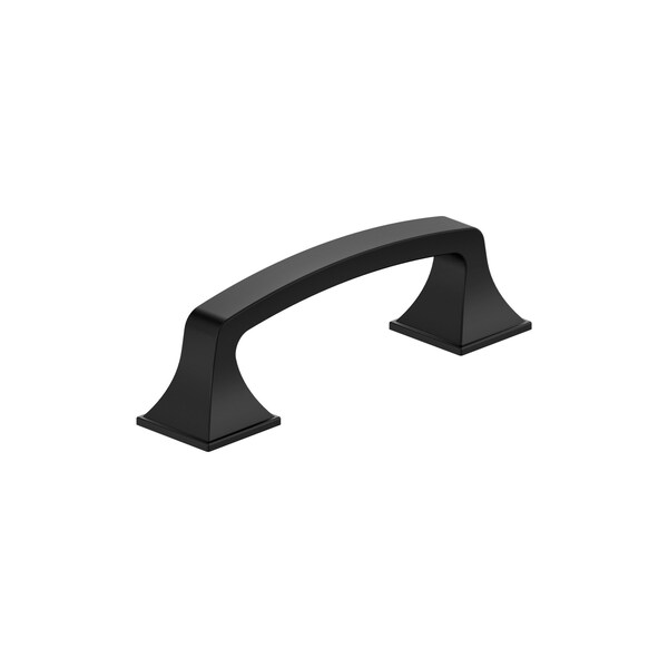 Amerock Ville 3 inch 76mm Center-to-Center Matte Black Cabinet Pull - BP36778FB