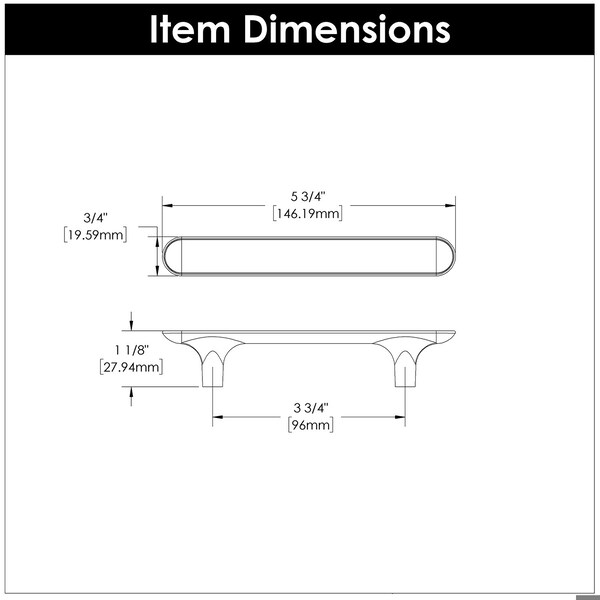 Hickory Hardware Maven Collection Pull 3-3/4 Inch 96mm Center to Center Chrome Finish - H078779CH