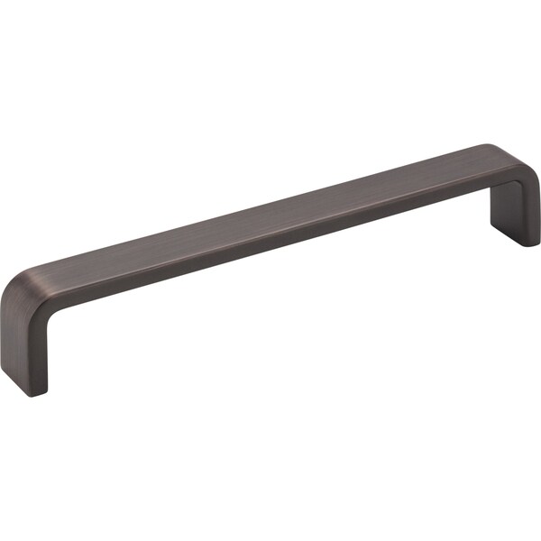 Elements By Hardware Resources 160 mm Center-to-Center Brushed Oil Rubbed Bronze Square Asher Cabinet Pull - 193-160DBAC
