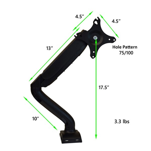 Uncaged Ergonomics DUAL MONITOR ARM - MM2-B