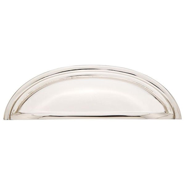 Patioplus 3 in. Center to Center Cup Cabinet Pull, Bright Nickel - PA2046381