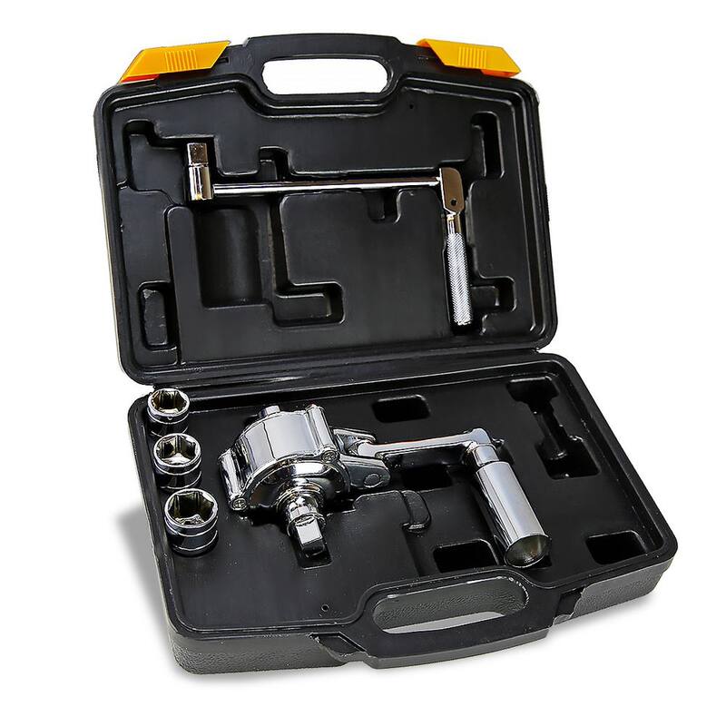 XtremepowerUS Lug Nut Torque Wrench Multiplier Labor Saving Tool Set with 3 Sockets 360NM (6-Piece) - 18856
