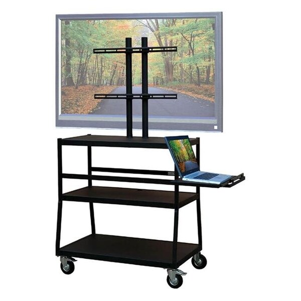 Vti Manufacturing VTI Manufacturing FPCAB4418E 47 in. Wide body cabinet cart;FP TV w pull out shelf - FPCAB4418E