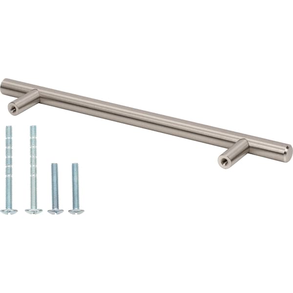 Designperfect 6-5/16'' Center-to-Center Cabinet Bar Pull, Brushed Satin Nickel, 10PK - DPA10T205SNB