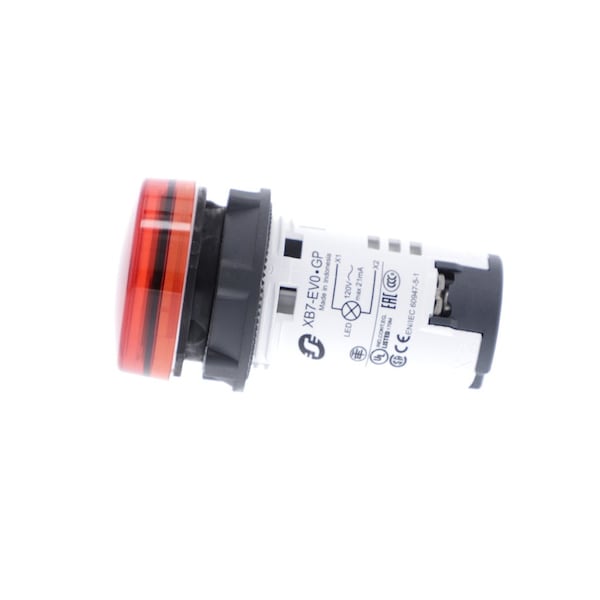 Schneider Electric Luz piloto monolítica, Harmony XB7, plástico, rojo, 22mm, LED integrado, 110...120V AC - XB7EV04GP