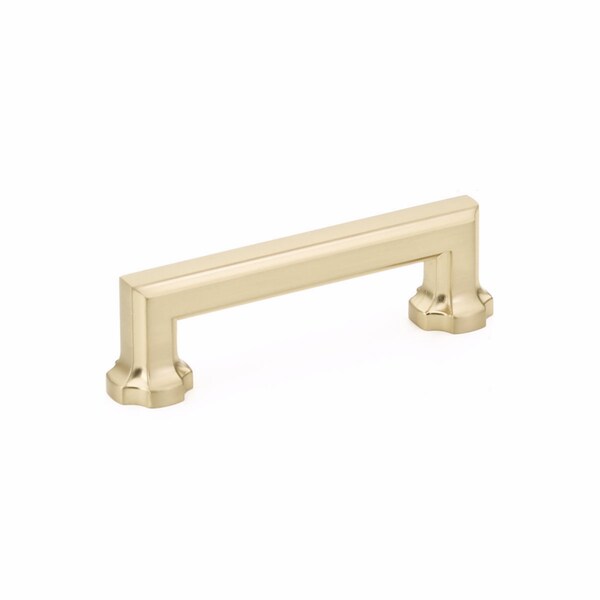 Schaub 3-1/2in Center to Center Empire Cabinet Pull Signature Satin Brass Finish - 883-SSB