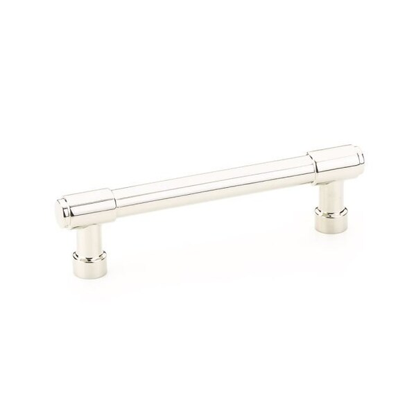 Emtek Jasper Cabinet Pull with 4 in Center to Center Polished Nickel Lifetime Finish - 86687US14