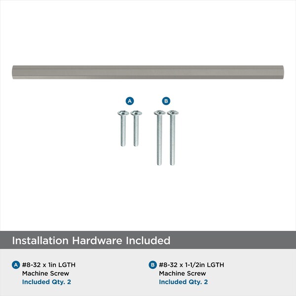 Amerock Caliber 7-9/16 in 192 mm Center-to-Center Satin Nickel Cabinet Pull - BP36876G10