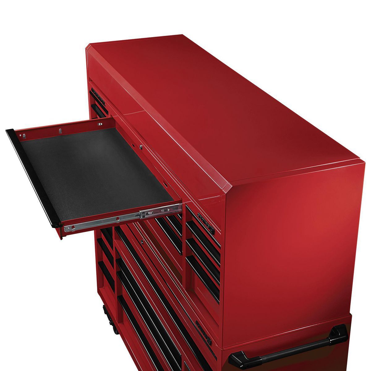 General de Estados Unidos 72 pulgadas x 22 pulgadas. Gabinete superior de triple banco, Serie 3, Rojo - 58708